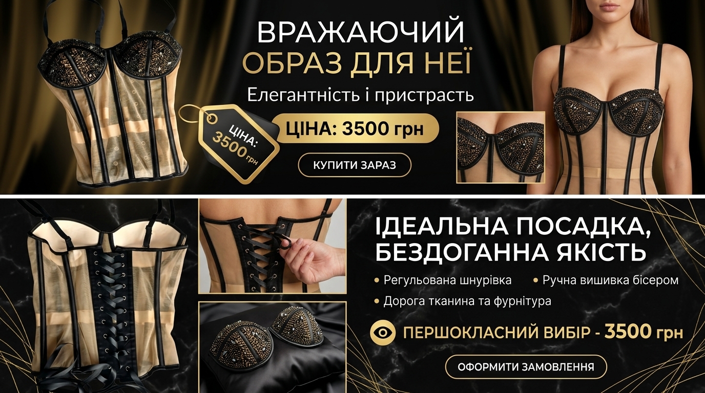 Рекламний банер 3 - Ексклюзивний корсет
